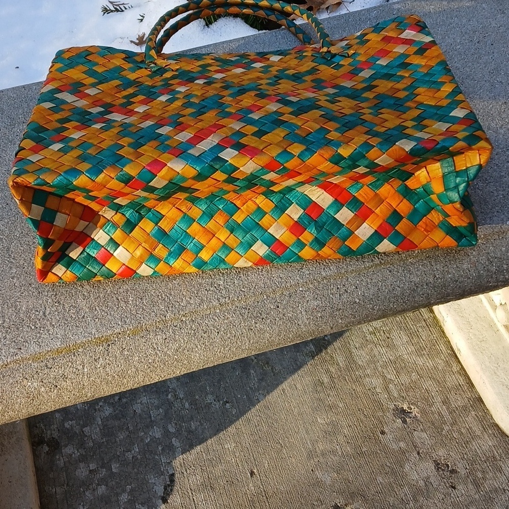 Pandon Straw Woven Handbag Vintage - Picture 4 of 12